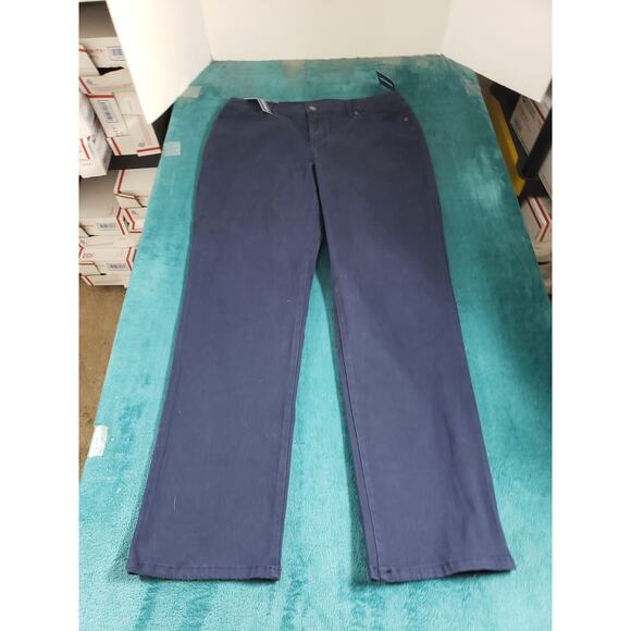 Bandolino Jeans Size 12 Womens Blue Stretch Denim Mid Rise Mandie Straight NWT - Picture 1 of 16